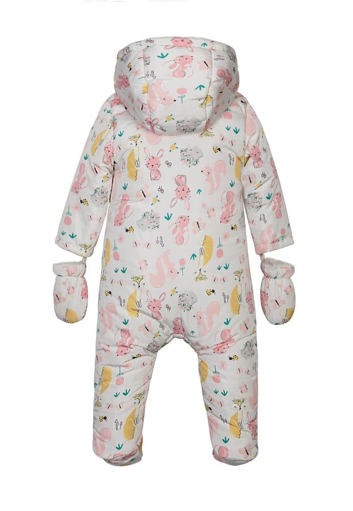 Kombinéza kojenecká zimní podšitá chlupem, Minoti, Butterfly 3, růžová - 56/62 | 0-3m - náhled 2
