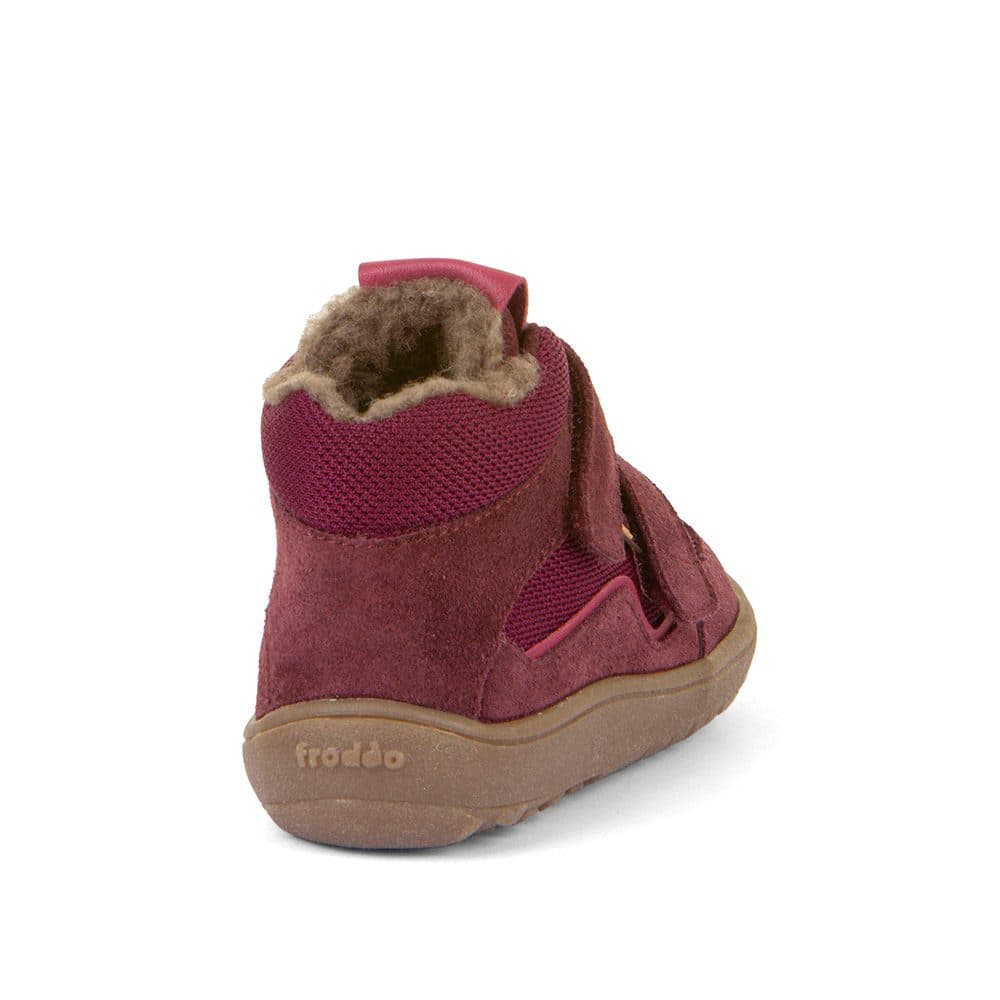 Dívčí zimní barefoot boty TEX WOOL Bordeaux, Froddo, G3110254-4W, červená - 23 - náhled 5