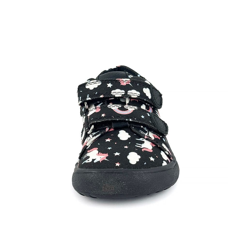 Dívčí barefoot tenisky KORO BLACK UNI Protetika jednorožci černé - 21 - náhled 2