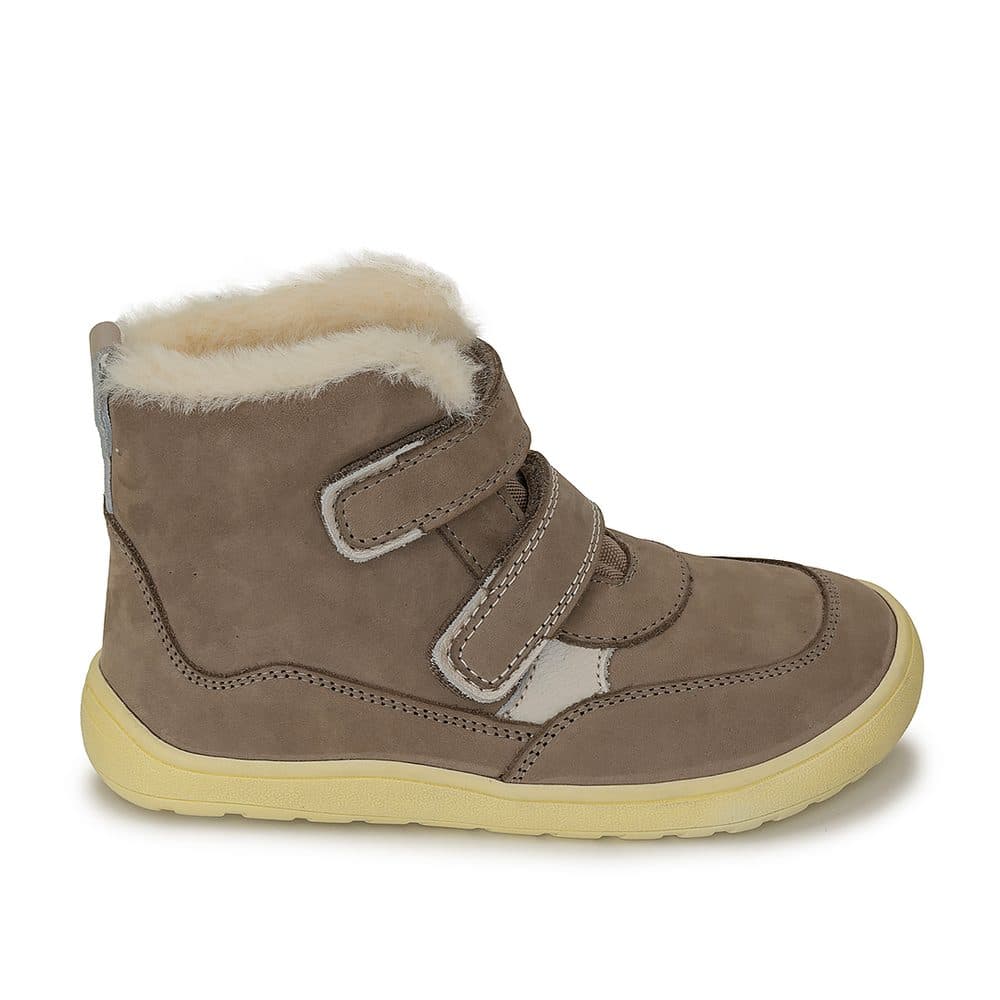 Dívčí zimní barefoot boty KESY TAUPE, Protetika, šedá - 21 - náhled 2