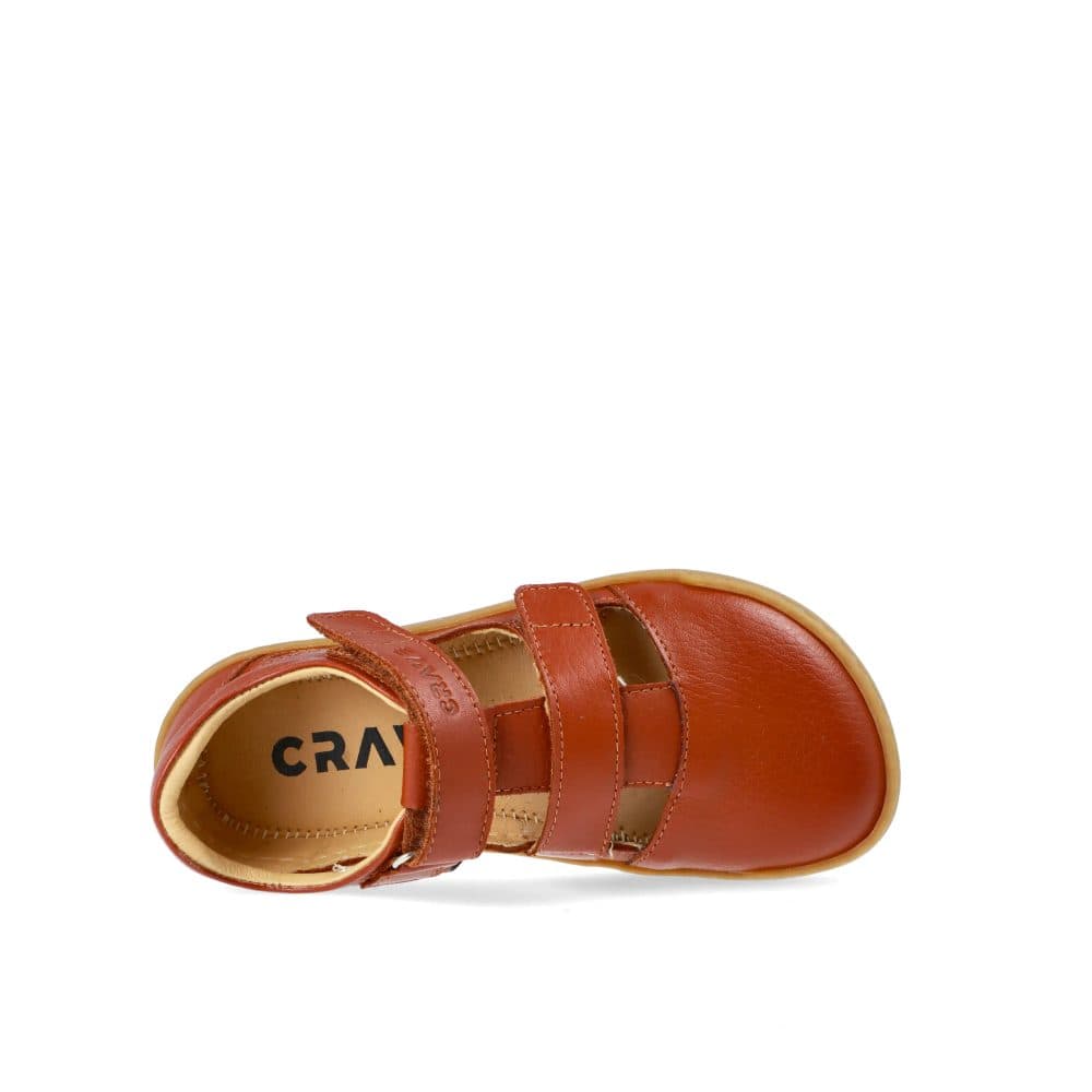 Dětské barefoot sandály CRAVE SHELLWOOD Cognac, hnědá - 30 - náhled 3