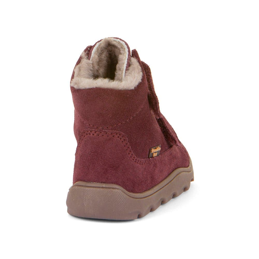 Dívčí zimní barefoot boty ZERU TEX FURRY Bordeaux, Froddo, G2110149-5, červená - 21 - náhled 5