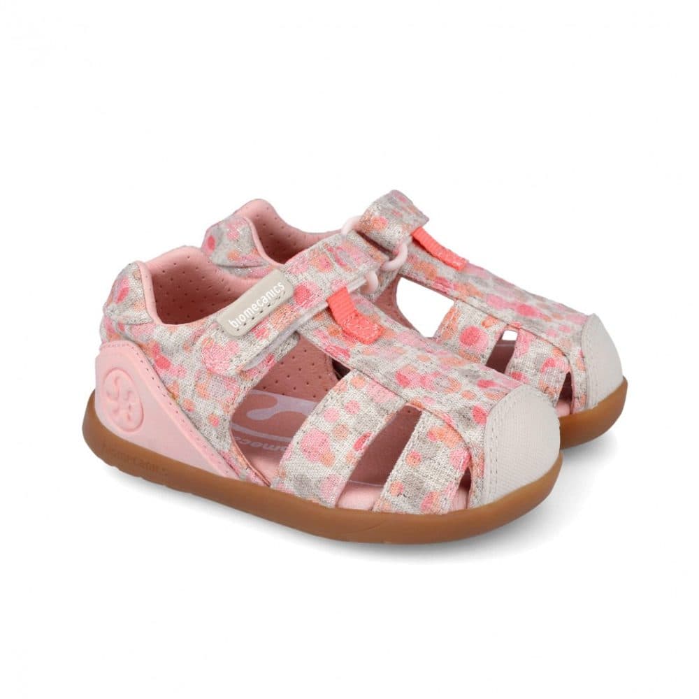 Dětské barefoot sandály LUREX BEIGE Biomecanics 262193-A103 -