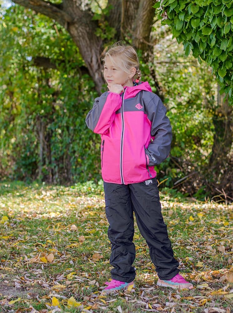 bunda softshellová outdoorová, Pidilidi, PD1113-03, růžová - 104 | 4let - náhled 3