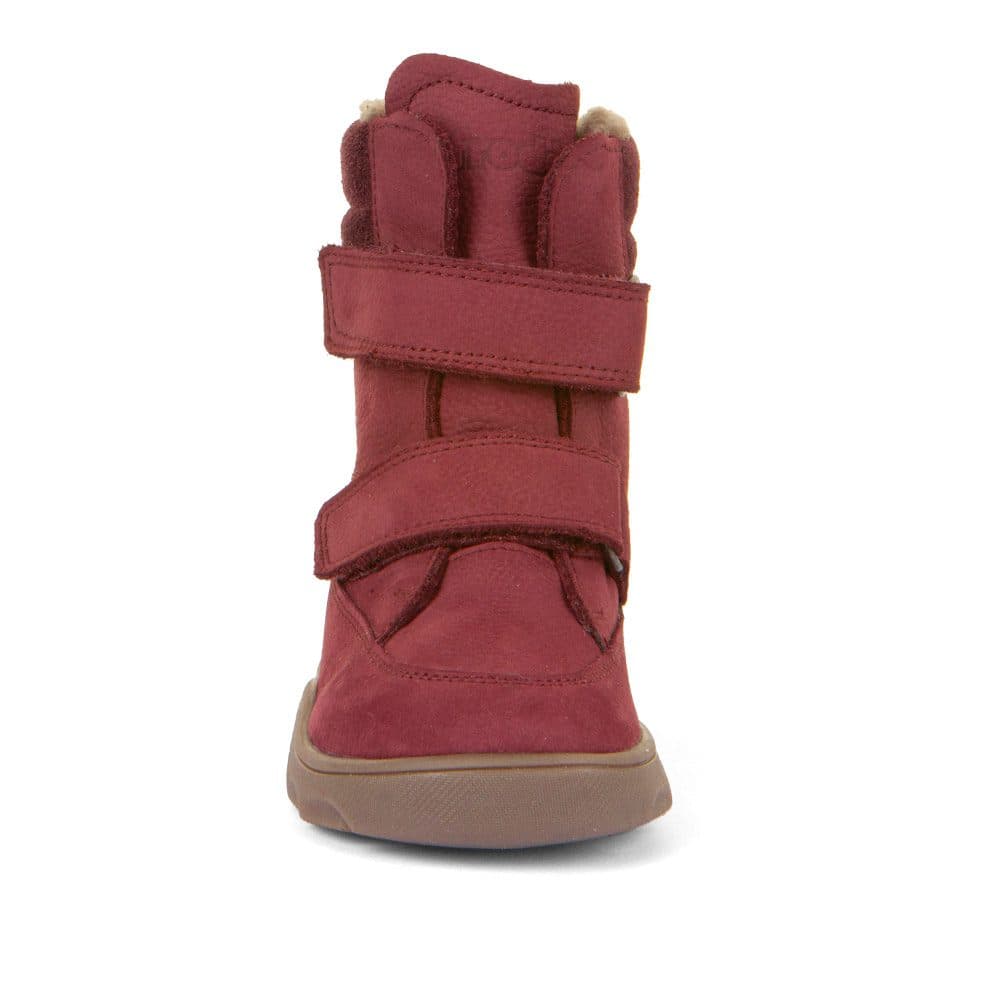 Dívčí zimní barefoot boty ZERU TEX WINTER Bordaux, Froddo, G3160240-5, červená - 24 - náhled 5