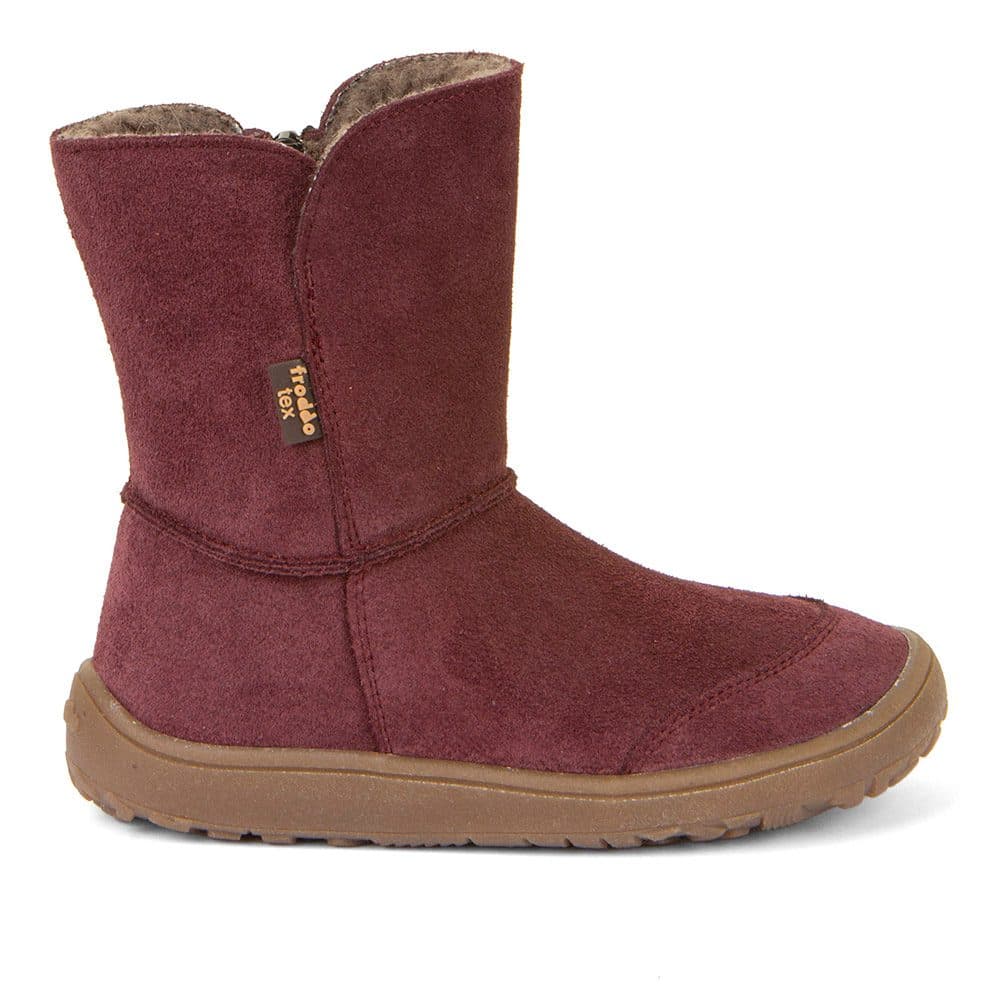 Dívčí zimní barefoot boty TEX SUEDE  Bordeaux, Froddo, G3160238-1, červená - 25 - náhled 3