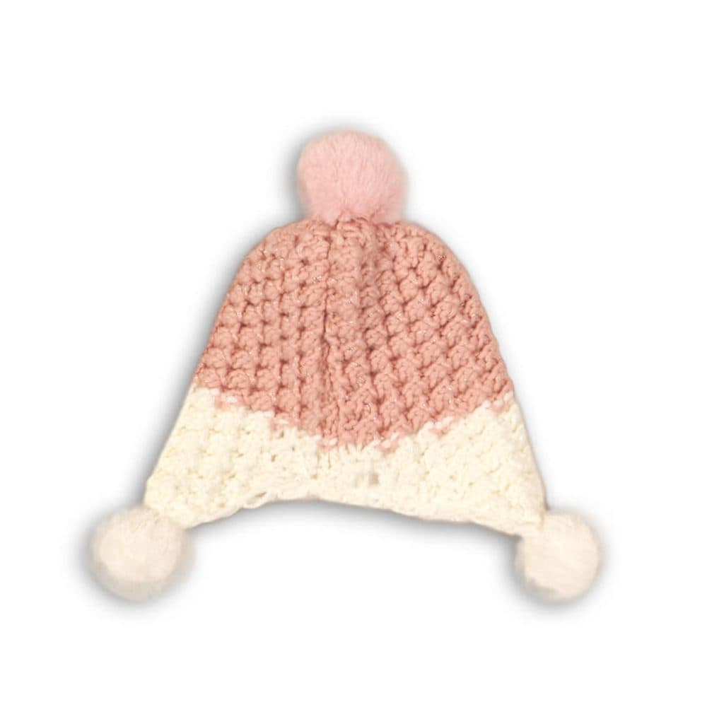 Čepice zimní dívčí s bambulemi, Minoti, DEER 15, růžová - 12-24m - náhled 2