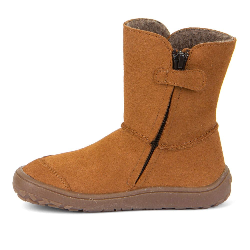 Dětské zimní barefoot boty TEX SUEDE  Cognac, Froddo, G3160238-2, hnědá - 26 - náhled 5