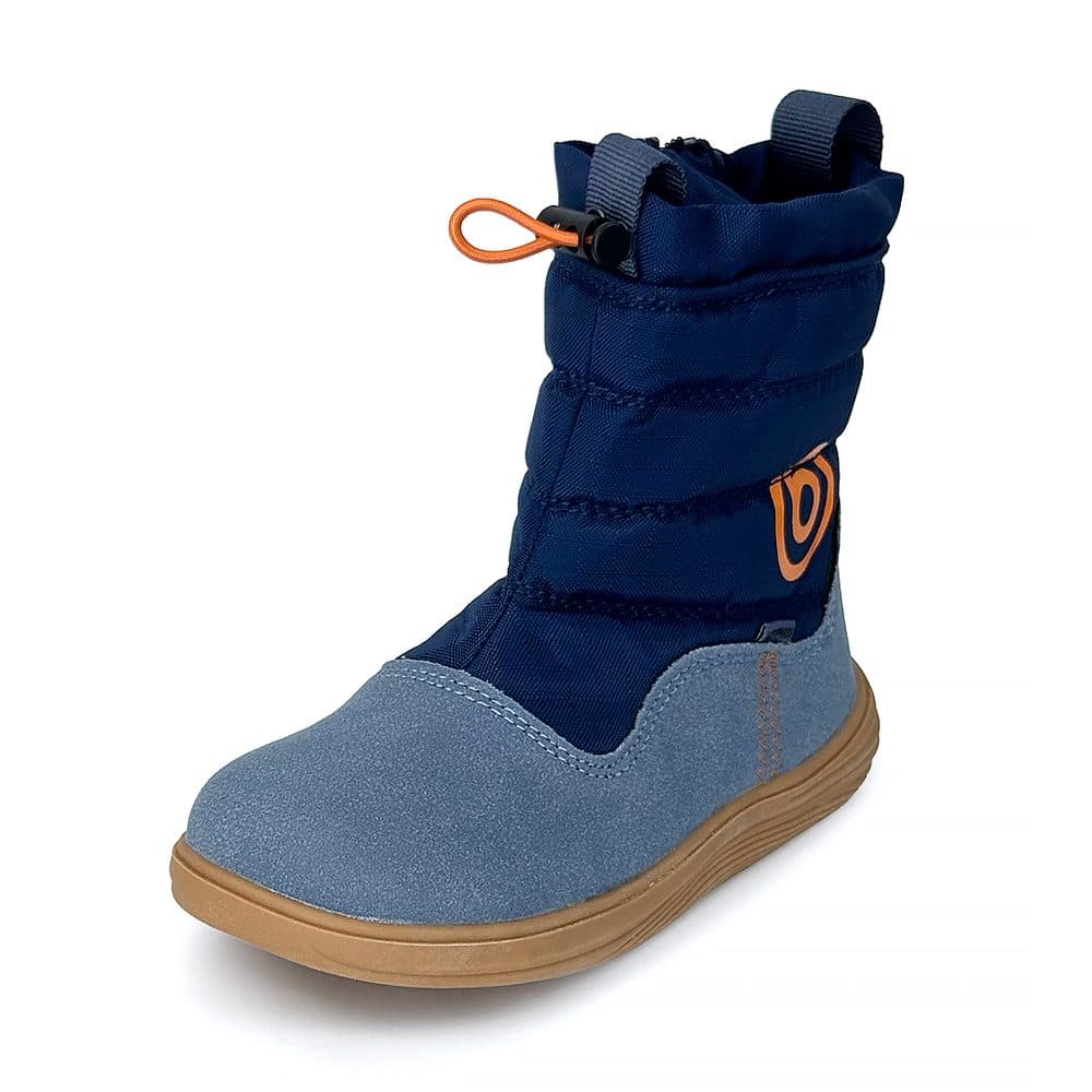Chlapecké zimní barefoot boty s membránou Bugga RUBA Blue B00197-04 -