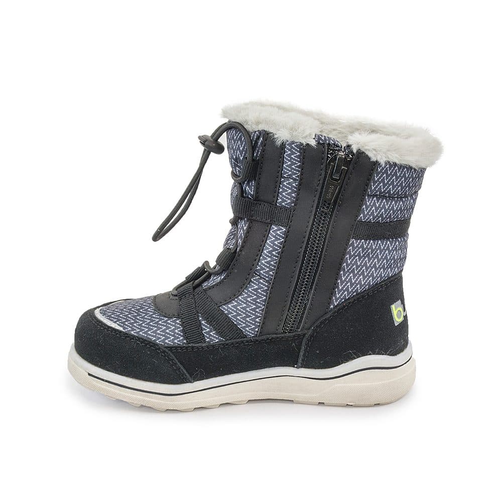 dětské zimní boty s kožíškem ICEFOX, stahování, boční zip, BUGGA, B00171-10, černá - 29 - náhled 5
