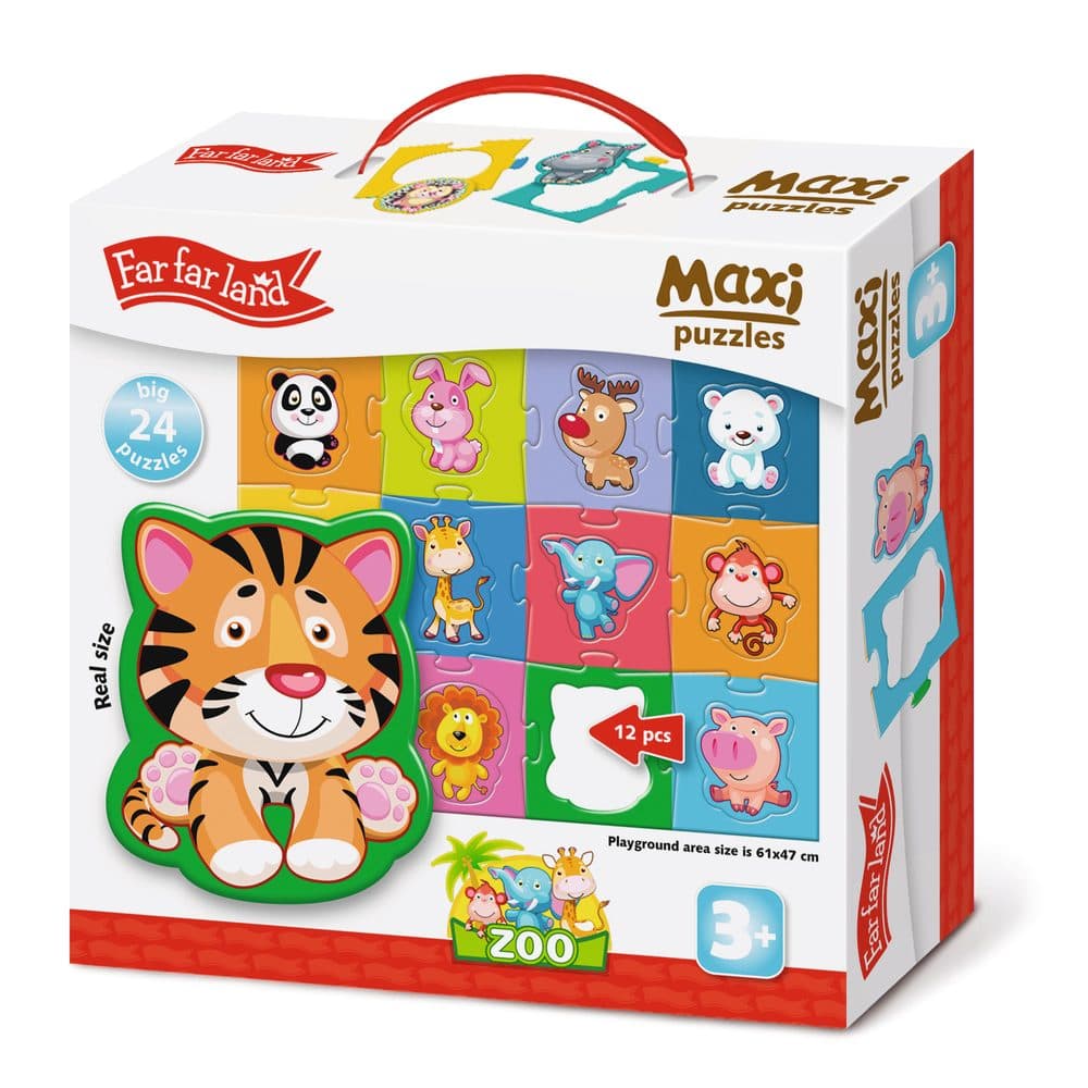 Far Far Land Maxi Puzzle Zoo 24 dílků 61x47 cm, Far Far Land, W022261