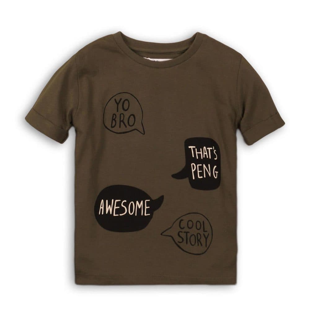 Tričko chlapecké s krátkým rukávem, Minoti, TB TSHIRT 5, hnědá -