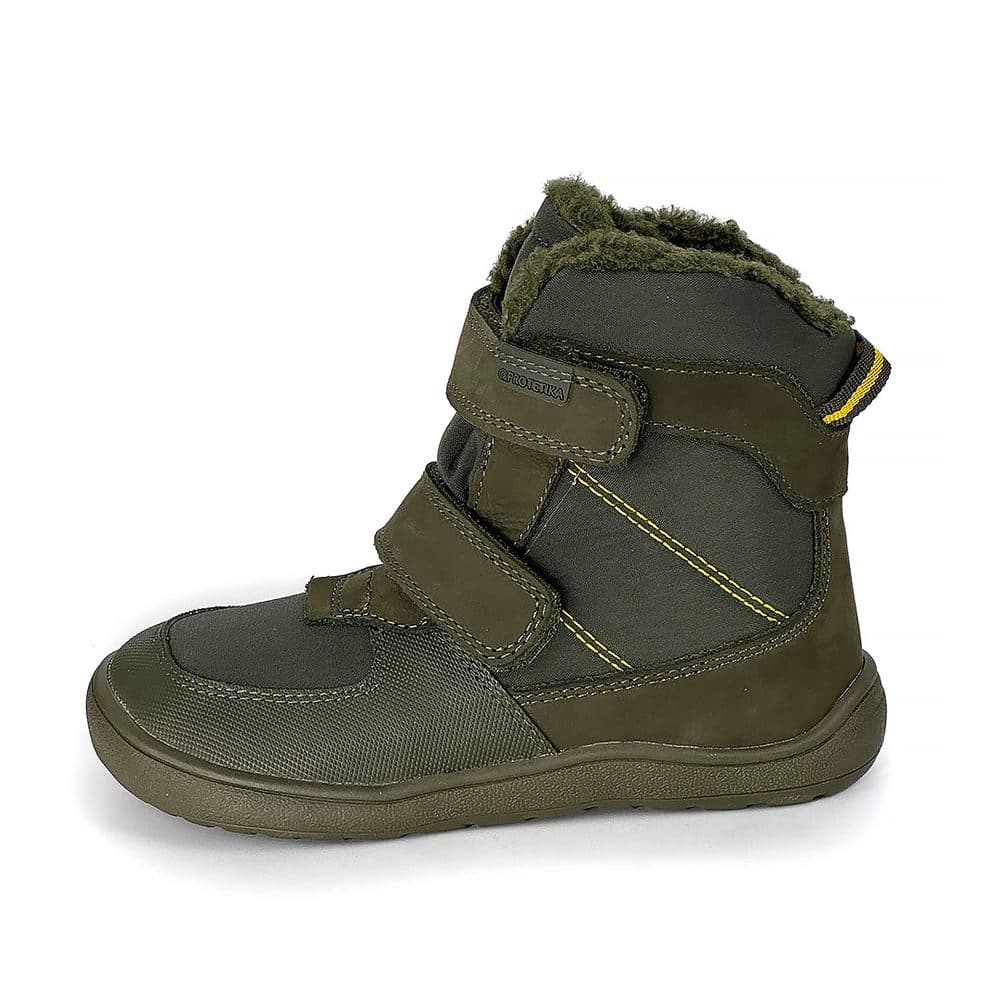 Chlapecké zimní barefoot boty PRO-tex Protetika - LENO KHAKI - 22 - náhled 3
