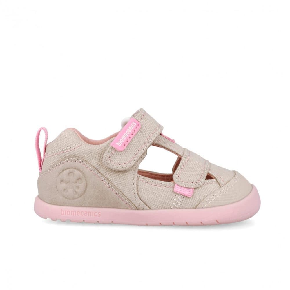 Dívčí barefoot sandály LONA BASICA BEIGE Y ROSA Biomecanics 262191-F884 - 24 - náhled 3