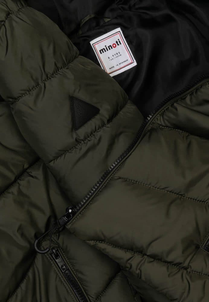 Kabát chlapecký nylonvý Puffa, Minoti, 11COAT 16, khaki - 104/110 | 4/5let - náhled 3