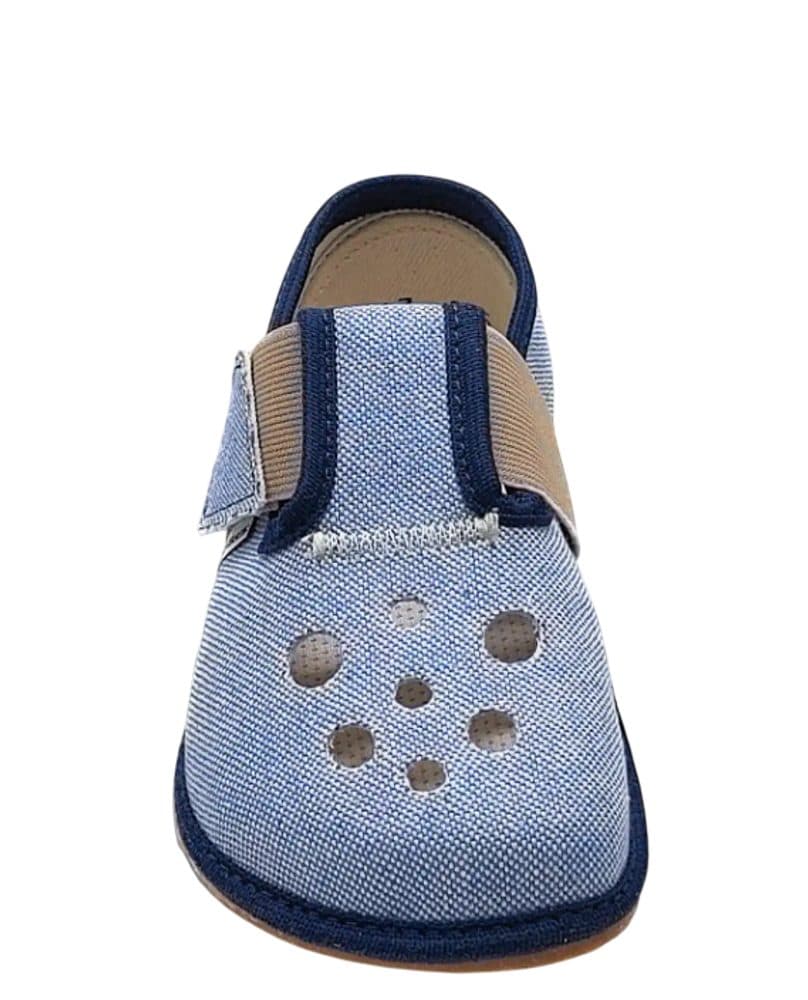 Barefoot chlapecké přezůvky Pegres BF03 textil - modrá - 22 - náhled 3