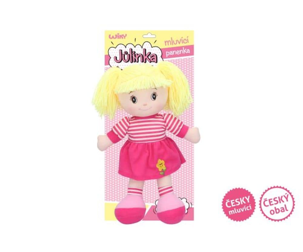 Mluvící panenka Jůlinka 40 cm (český obal, mluví česky), Wiky, W005105 - náhled 5