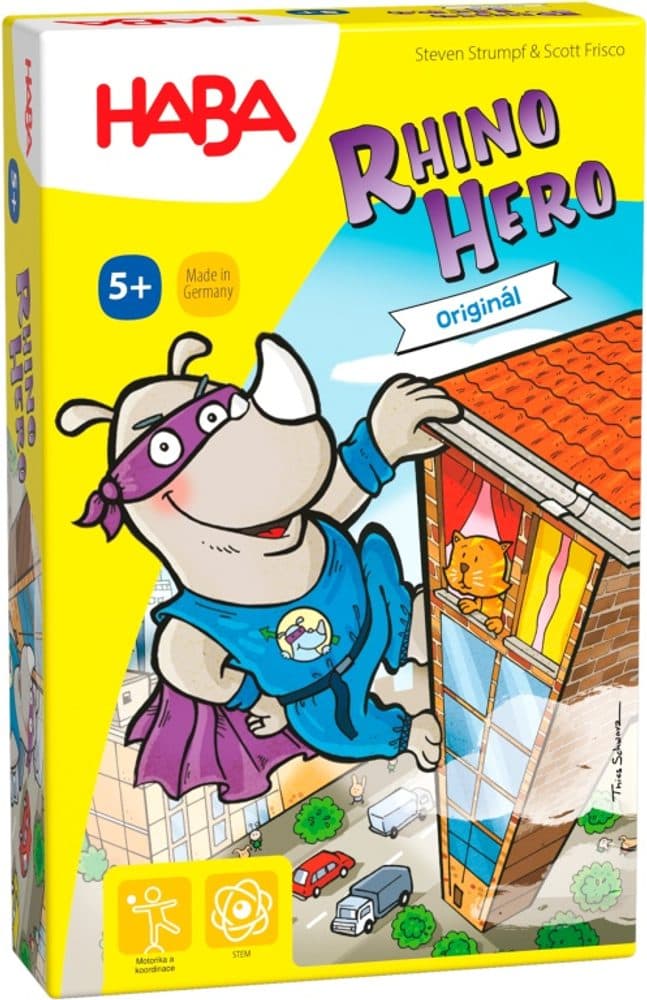 Haba Společenská hra pro děti Rhino Hero CZ verze, Haba, W056810 - náhled 2
