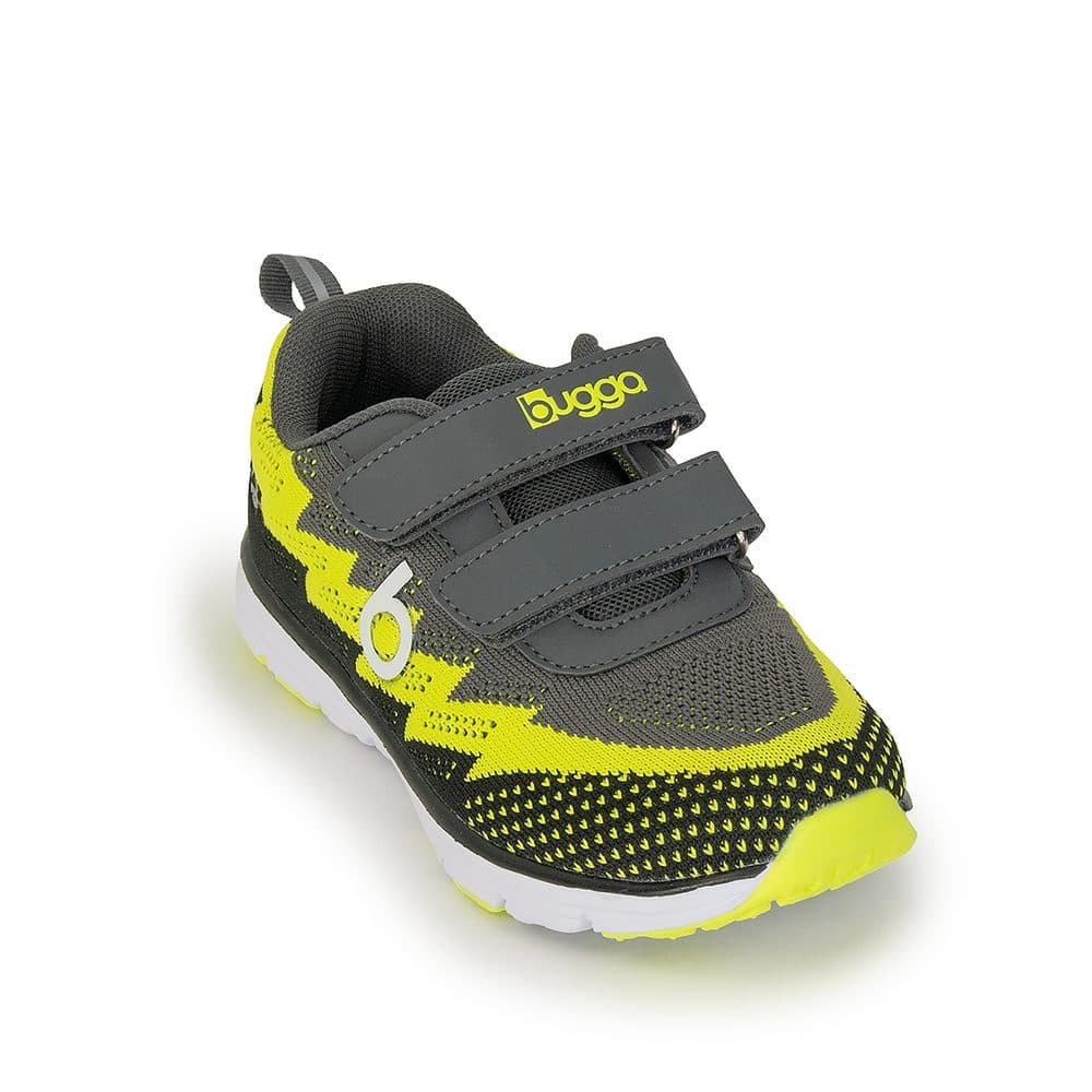 Dětské lehké sportovní tenisky BUGGA HONE Gray/Yellow/Black - 27 - náhled 2