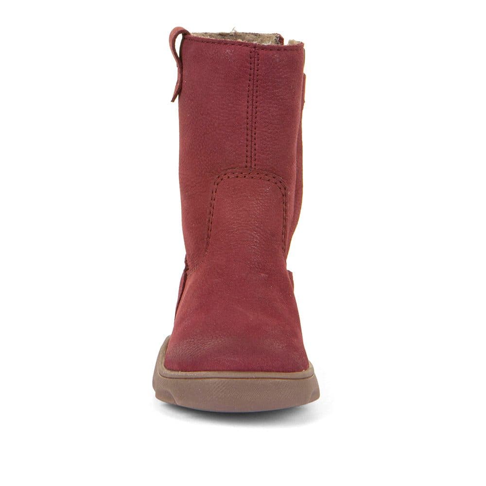Dívčí zimní barefoot kozačky ZERU TEX BOOT Bordeaux, Froddo, G3160242-4, červená - 24 - náhled 5