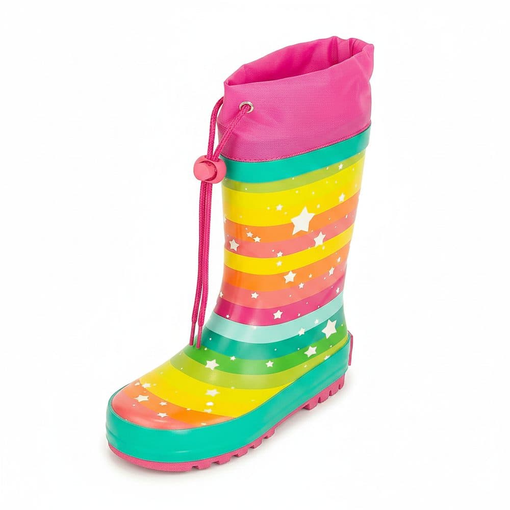 dívčí holínky gumové - potisk rainbow, Pidilidi, PL0051-01, holka -