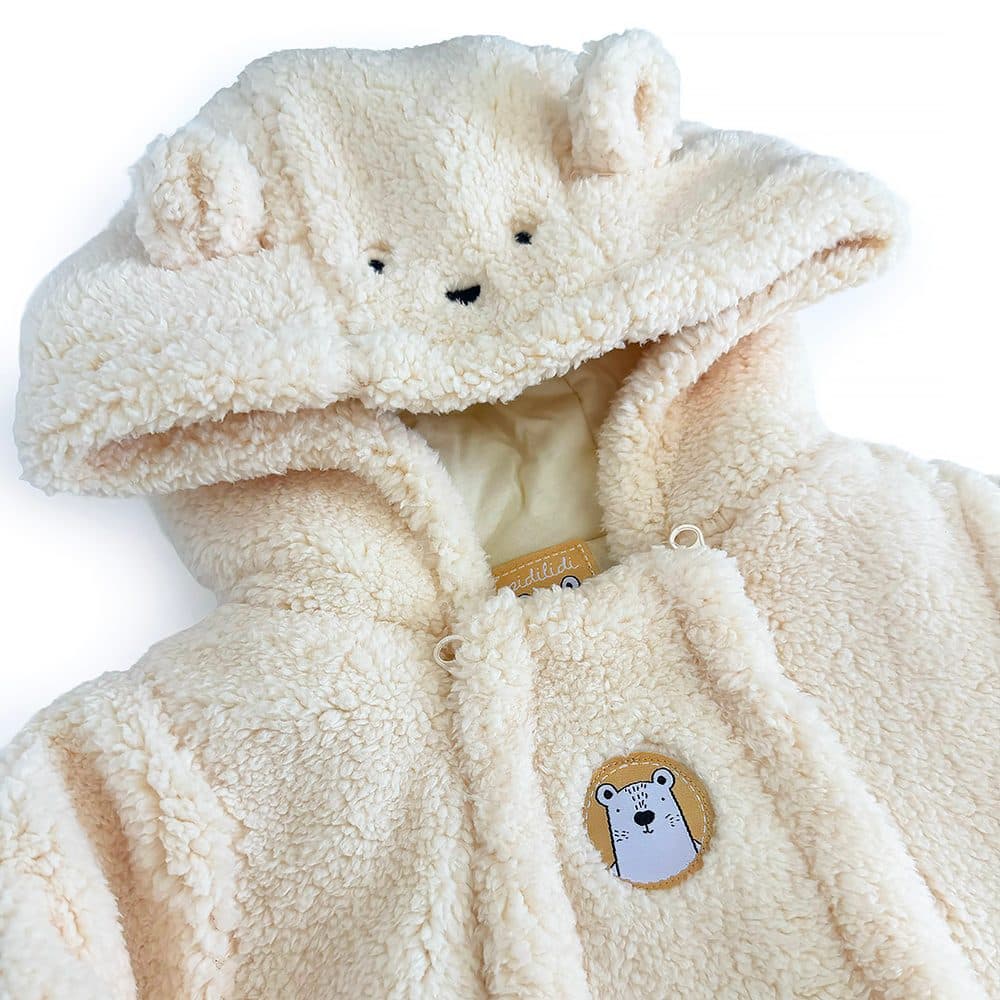 Zimní kojenecká kombinéza Pidilidi PD1166-11 Beige - 56/62 | 0-3m - náhled 2