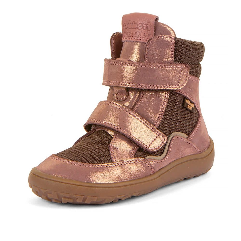 Dívčí zimní barefoot boty TEX WINTER TL Pink/Gold Froddo G3160247-8T -