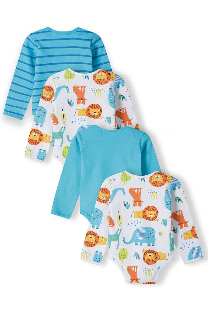 Body kojenecké 4pack, Minoti, 15mbaby 7, kluk - 50/56 | NB - náhled 2