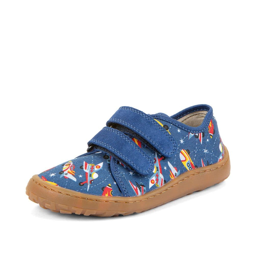 Chlapecké plátěné barefoot tenisky CANVAS BLUE ELECTRIC Froddo G1700440-5 -