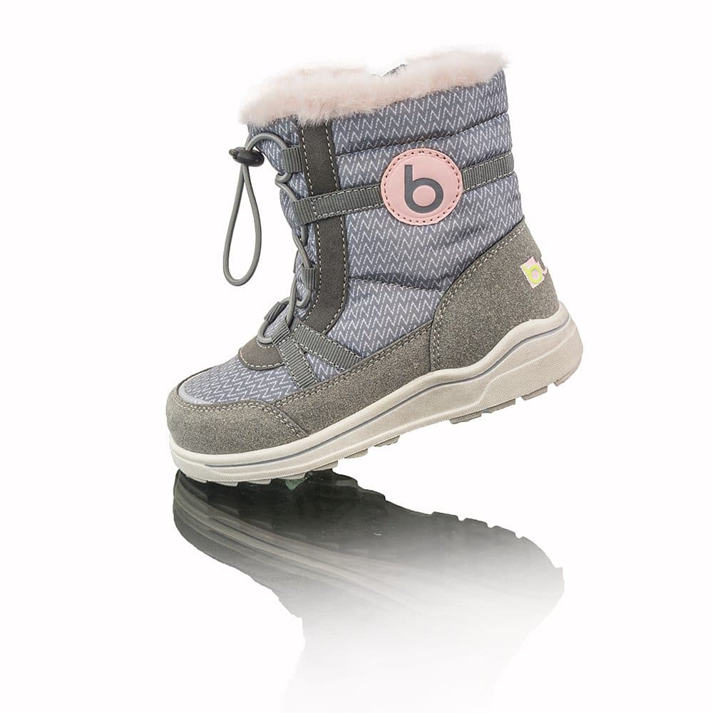 dívčí zimní boty s kožíškem ICEFOX, stahování, boční zip, BUGGA, B00170-03, růžová -