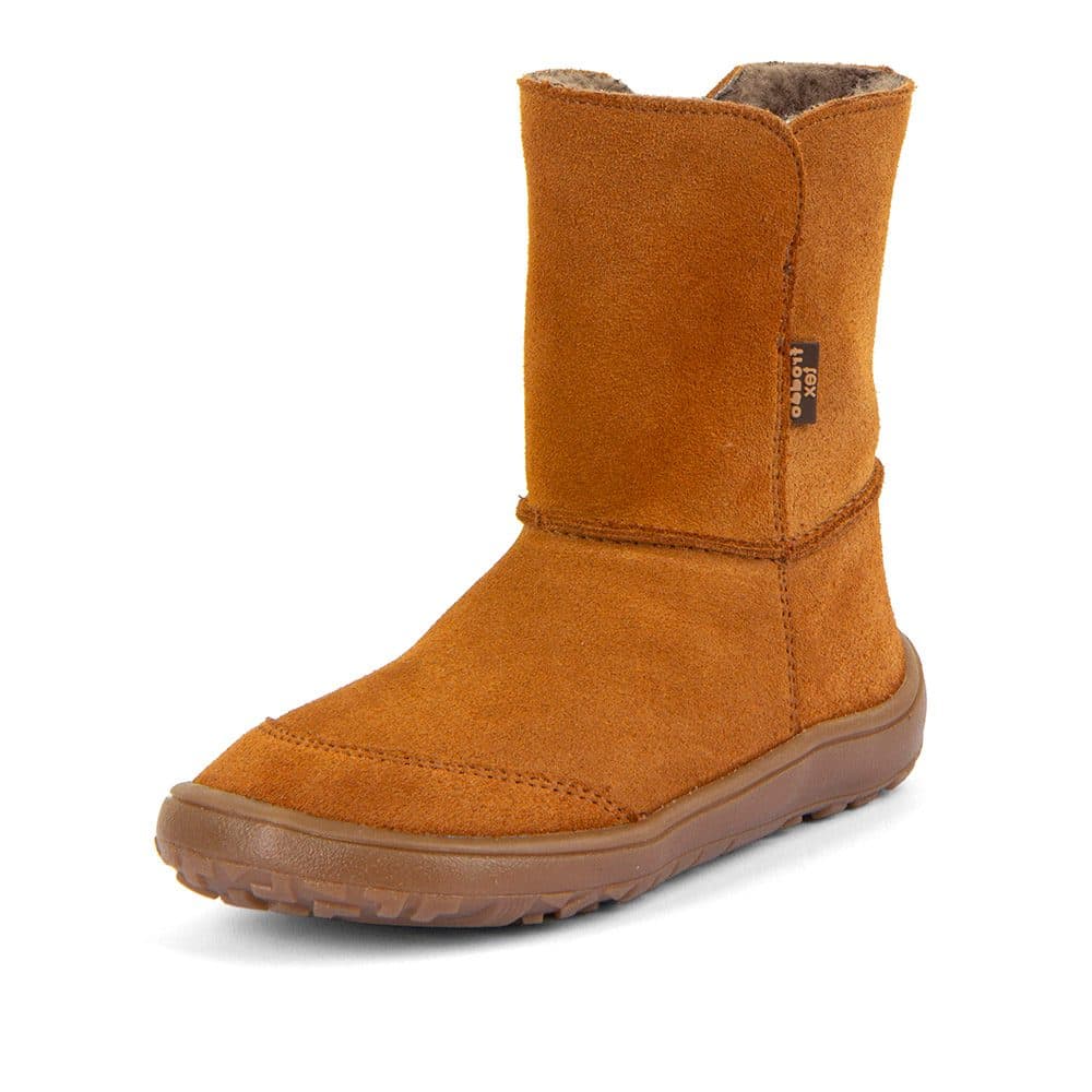 Dětské zimní barefoot boty TEX SUEDE Cognac G3160250-2 -