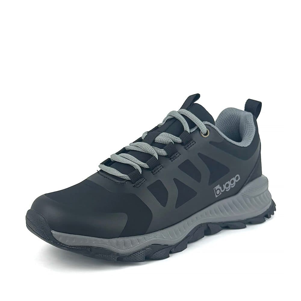 Dětské outdoorové boty na tkaničky Bugga ORZA Black B00207-10 -