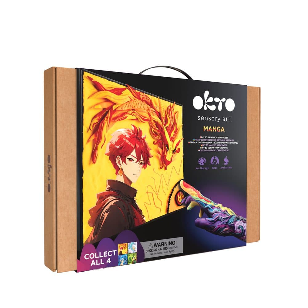 OKTO Manga motiv živlů "Oheň" výtvarný set 30x40 cm, OKTO, W051105 - náhled 4