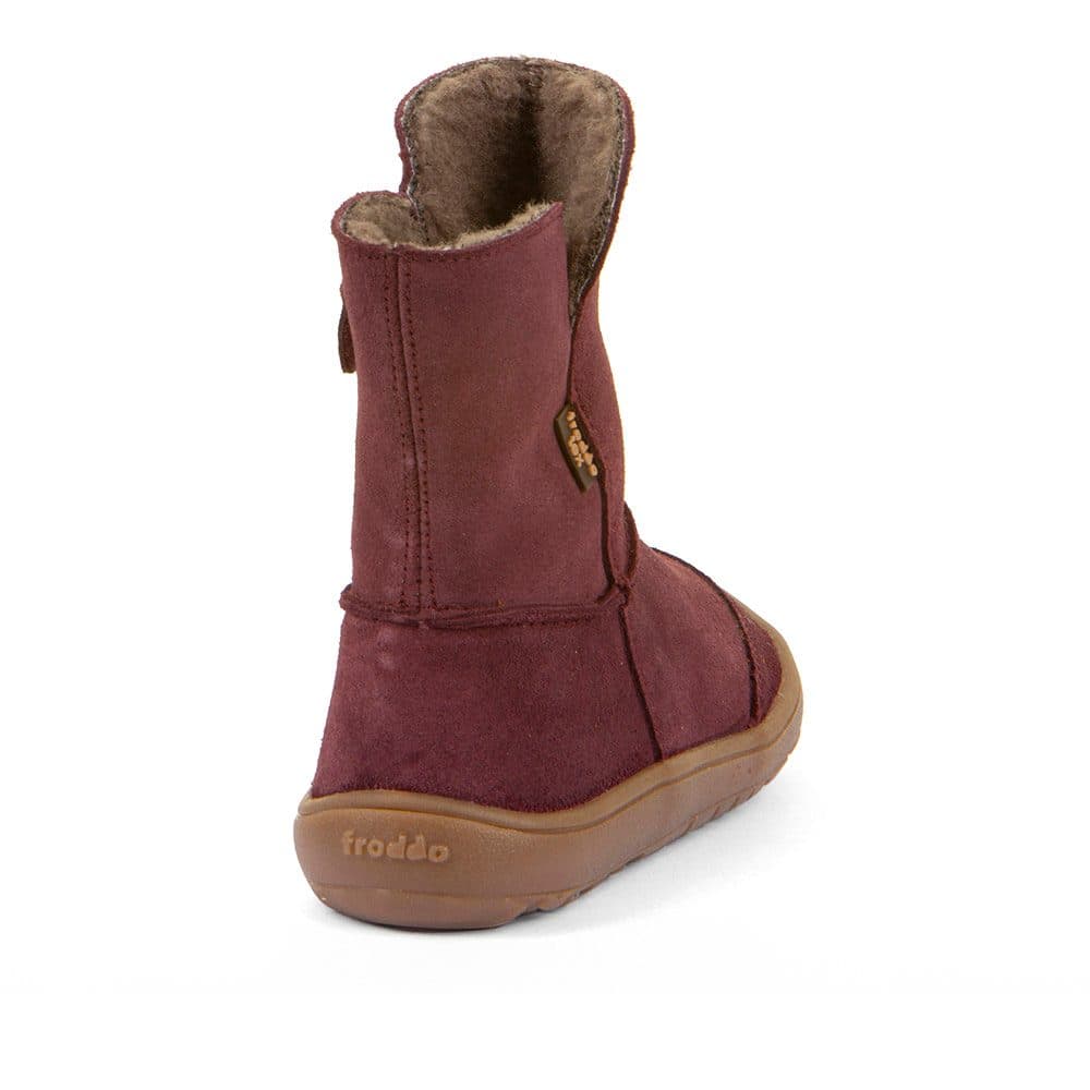 Dívčí zimní barefoot boty TEX SUEDE Bordeaux  G3160250-1 - 26 - náhled 5