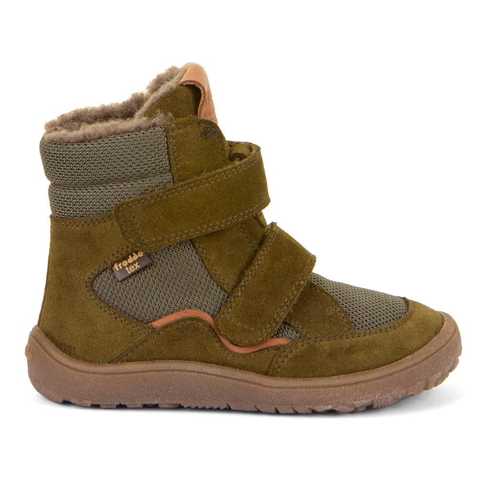 Dětské zimní barefoot boty TEX WINTER Olive, Froddo, G3160233-2, olivová - 32 - náhled 3