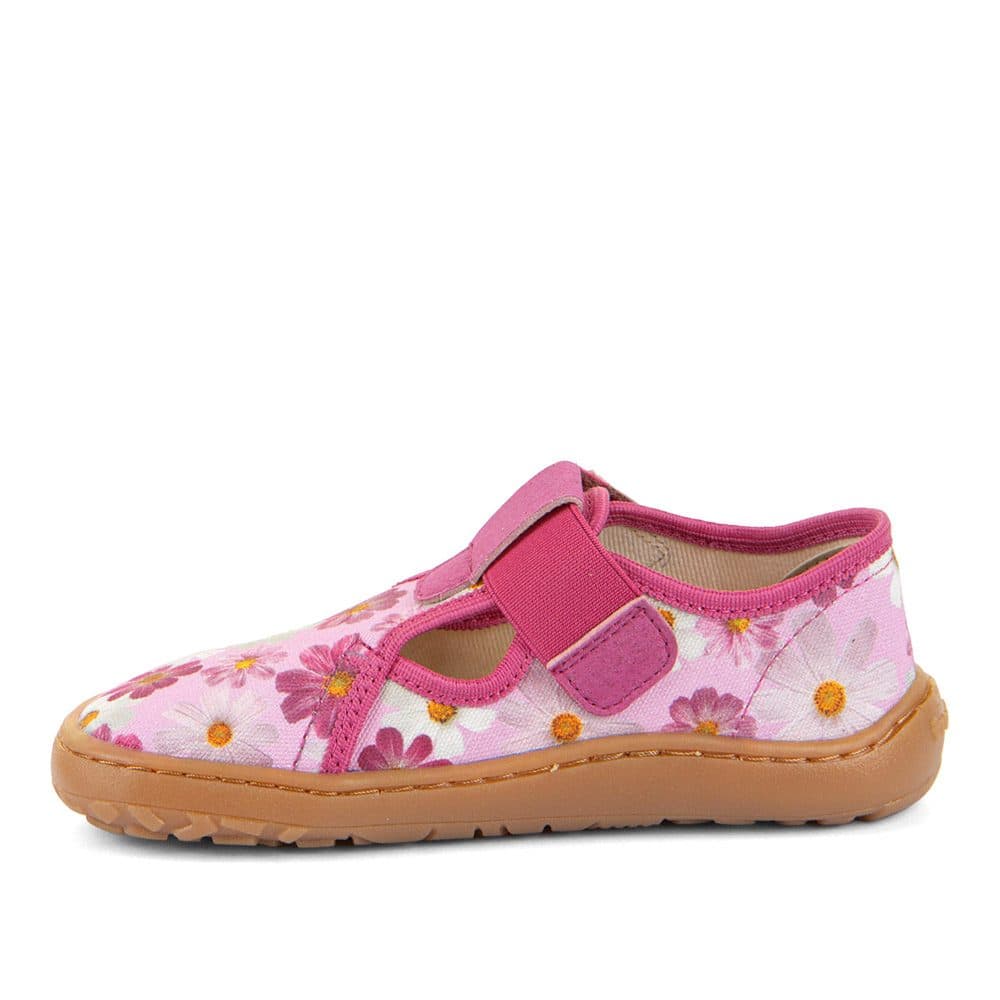 Dívčí plátěné barefoot přezůvky CANVAS T-BAR FLOWERS Froddo G1700439-4 - 30 - náhled 3