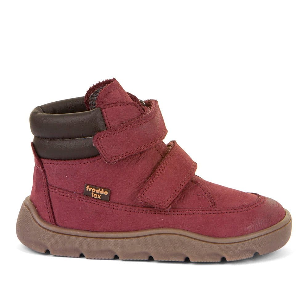 Dívčí zimní barefoot boty ZERU TEX Bordeaux, Froddo, G2110150-6, červená - 20 - náhled 5