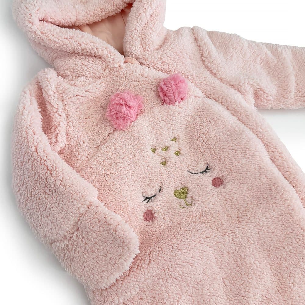 Zimní dívčí kojenecká kombinéza Pidilidi PD1169-03 Pink - 56/62 | 0-3m - náhled 2