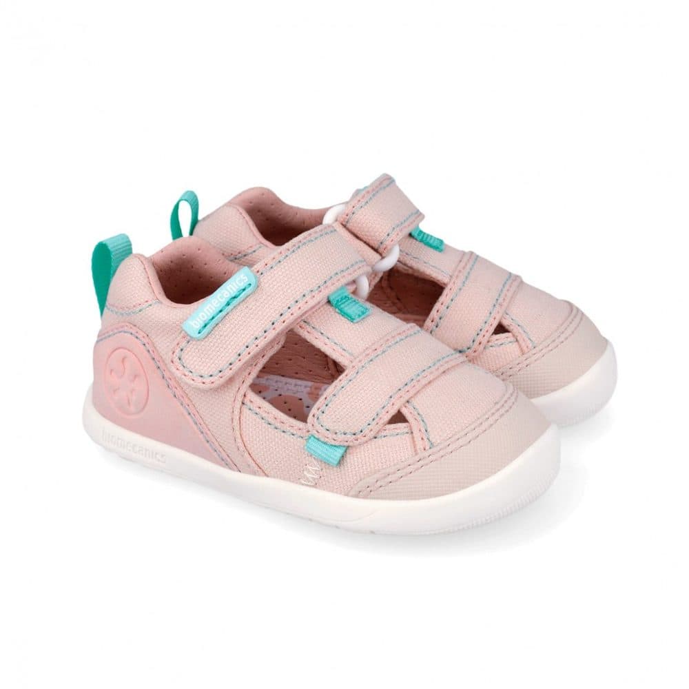 Dívčí barefoot sandály LONA BASICA BEIGE ROSA Biomecanics 262191-E032 -