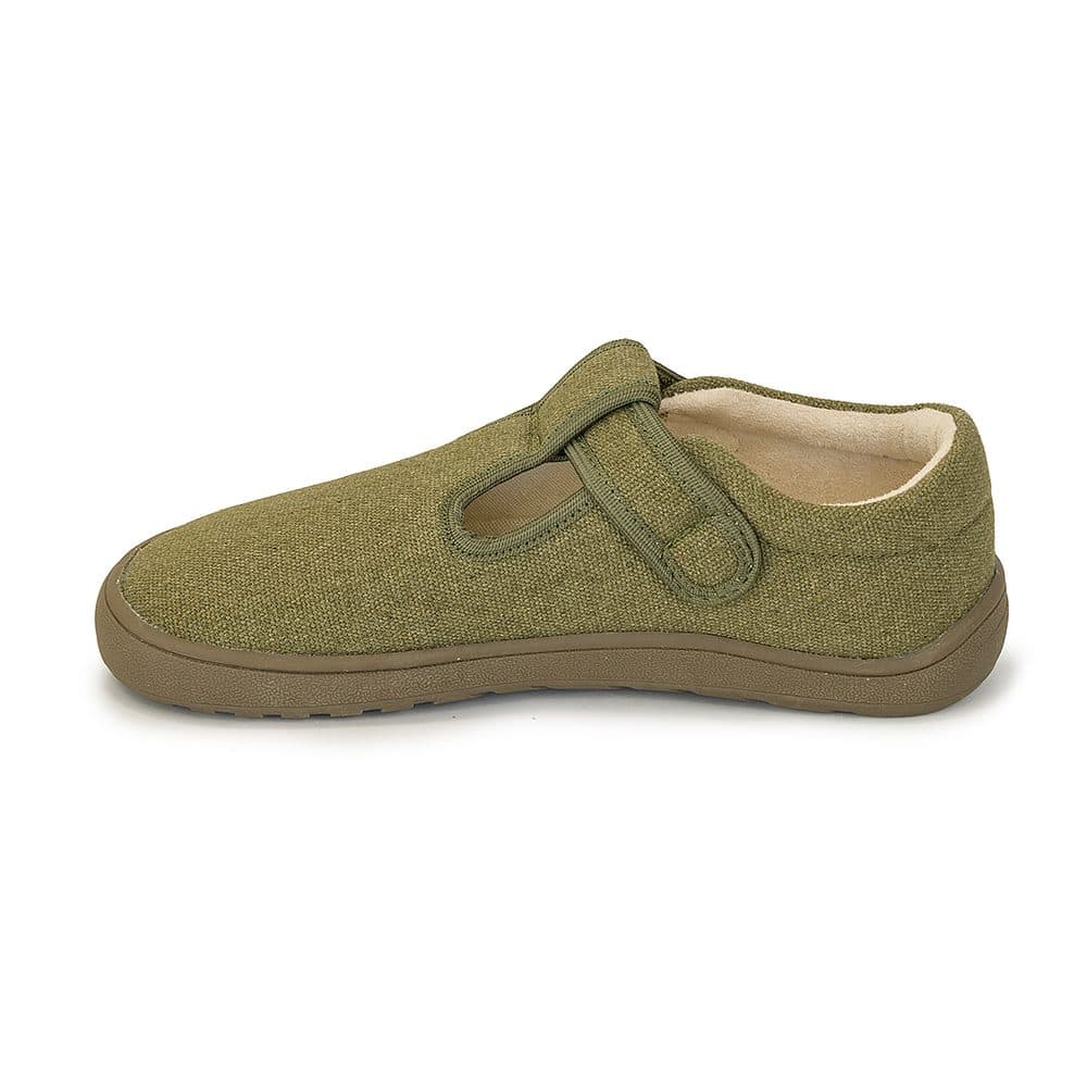 Papuče chlapecké barefoot  KIRBY KHAKI, Protetika, zelená - 26 - náhled 4