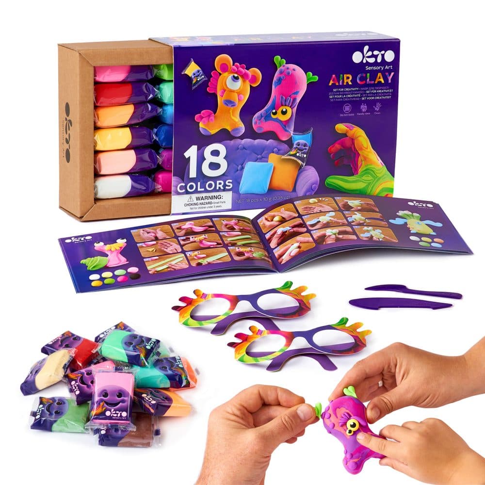 OKTO Samoschnoucí modelovací hmota set 18 barev, OKTO, W051121