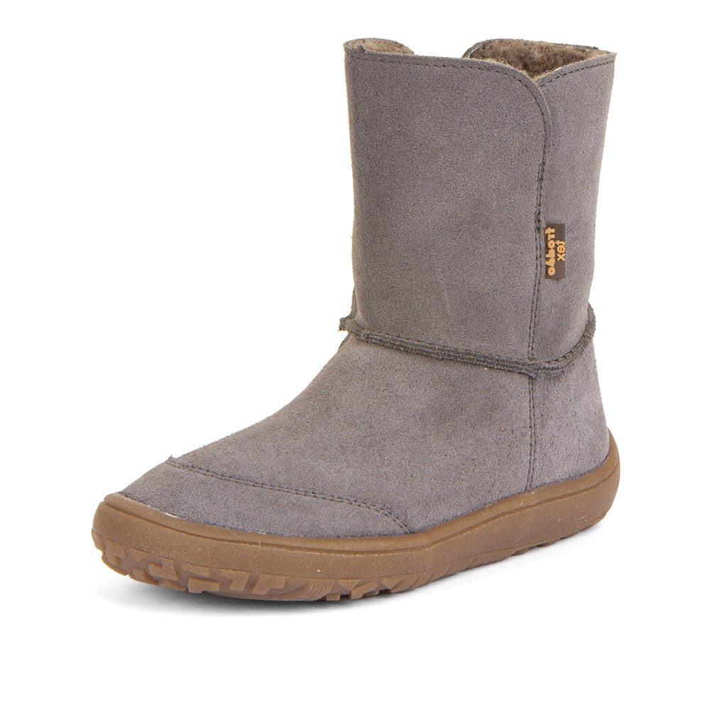 Dětské zimní barefoot boty TEX SUEDE Gray, Froddo, G3160238-3, šedá -