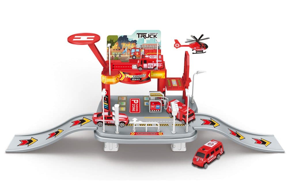 Hasičská stanice s auty 65x19x24,5 cm - český obal, Wiky Vehicles, W049936 - náhled 2