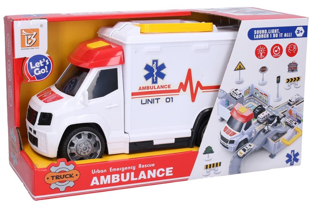Auto sanitka s efekty garáž nemocnice 33,5 cm, Wiky Vehicles, W049937 - náhled 2