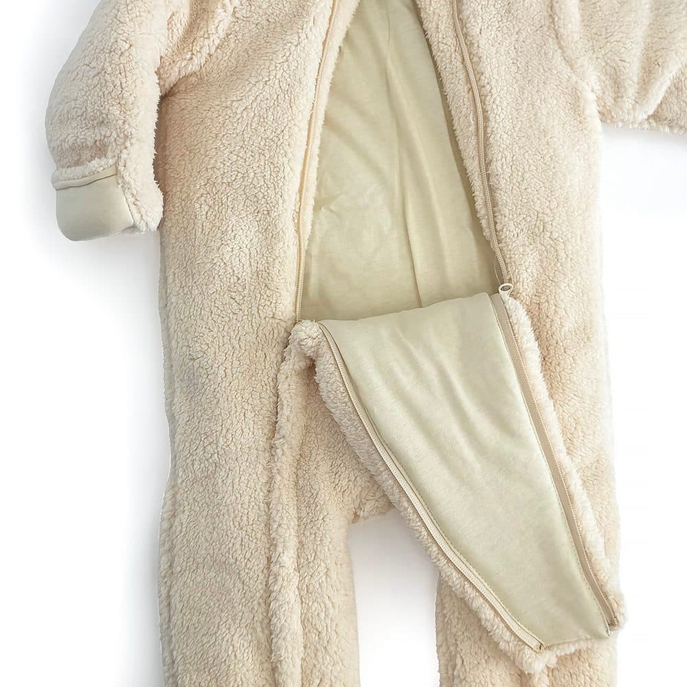 Zimní kojenecká kombinéza Pidilidi PD1166-11 Beige - 56/62 | 0-3m - náhled 3