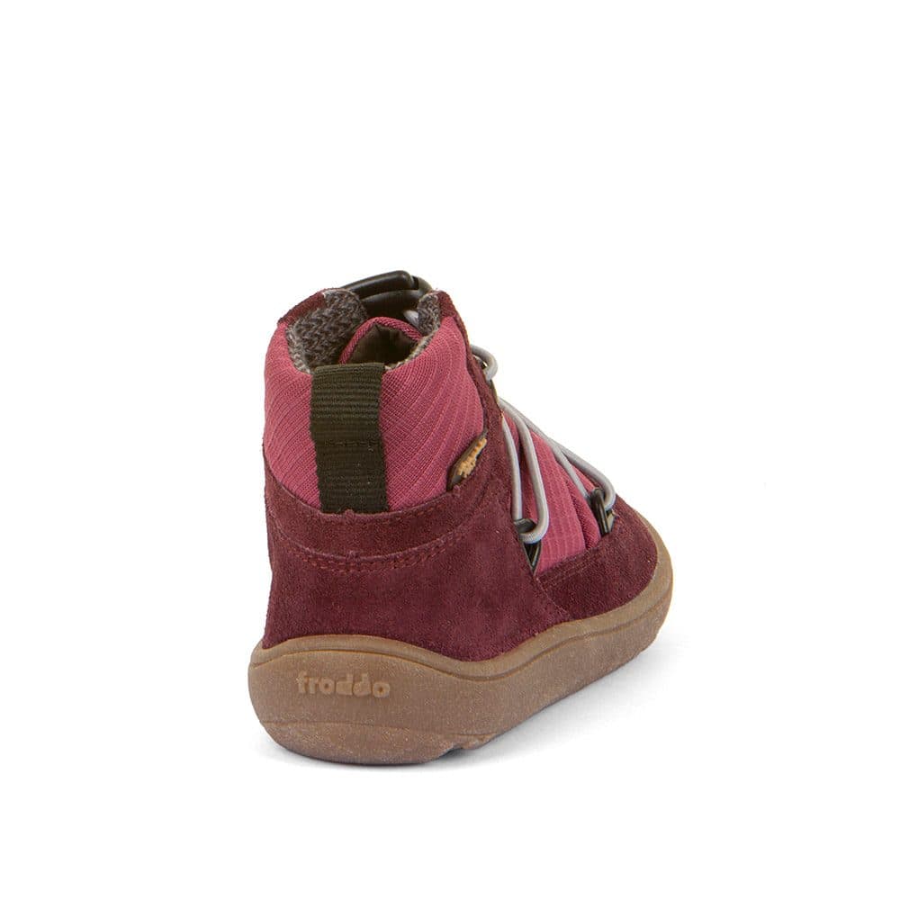 Dívčí celoroční barefoot boty TEX TRACK Bordeaux, Froddo, G3110257-7, červená - 29 - náhled 4