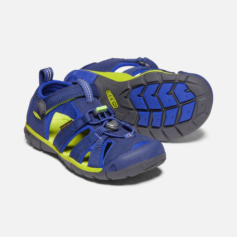 Dětské sandály SEACAMP II CNX, BLUE DEPTHS/CHARTREUSE, keen, 1022993/1022978/1022939, modrá - 22 - náhled 3