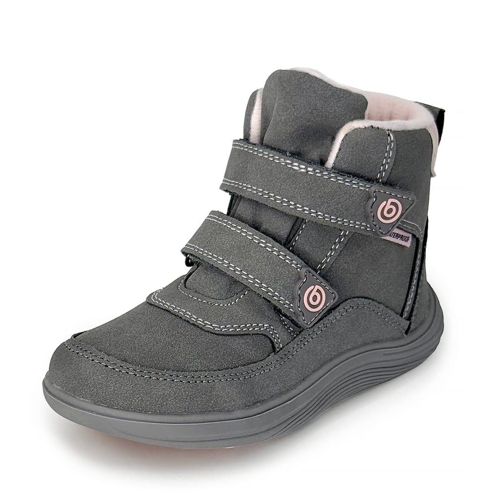 Dětské celoroční barefoot boty Bugga KIVO Grey B00199-09 -