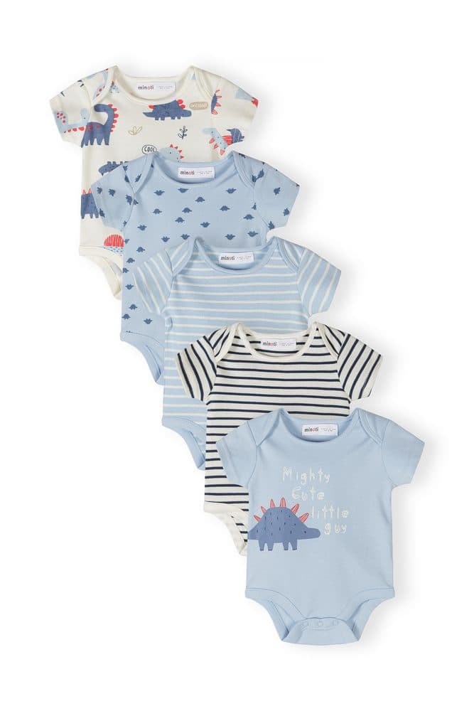Body kojenecké 5pack Minoti 28BABYPACK26 modrá -