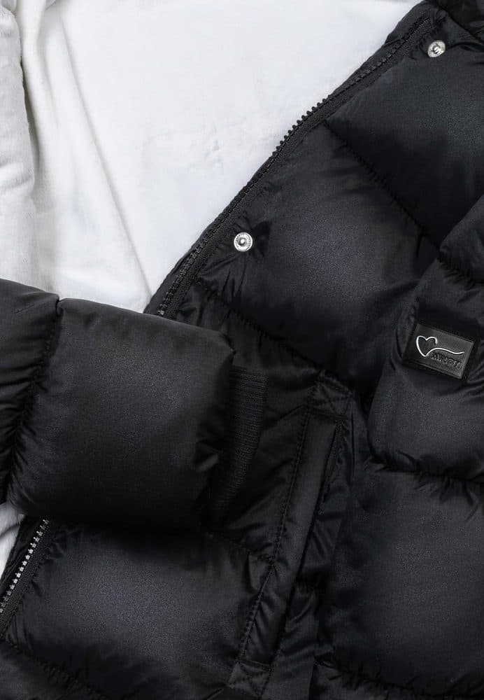 Kabát dívčí nylonový Puffa podšitý microfleecem, Minoti, 12COAT 2, černá - 104/110 | 4/5let - náhled 3